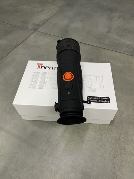 Thermal imager ThermTec Cyclops 350D, 25/50 mm, AI-mode recognition and distance estimation, two-way Wi-Fi
