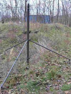 Powder coating for a 10-meter mast