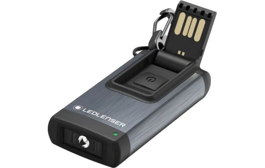 LedLenser K4R Gray Keychain Flashlight, Rechargeable, 120/80/20