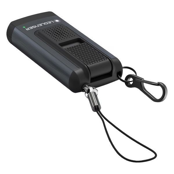 LedLenser K6R Gray Keychain Flashlight with Red Light Mode, Rechargeable, 400/200/20