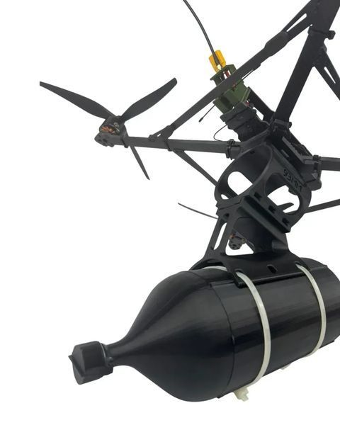 Set: quadcopter STALKER 15", fiber optic module for 15 km (external media converter), mount, mount for ammunition